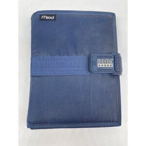 VTG "90's Mead Five Star Student Day Planner Blue Binder Organizer Tabs Zippered